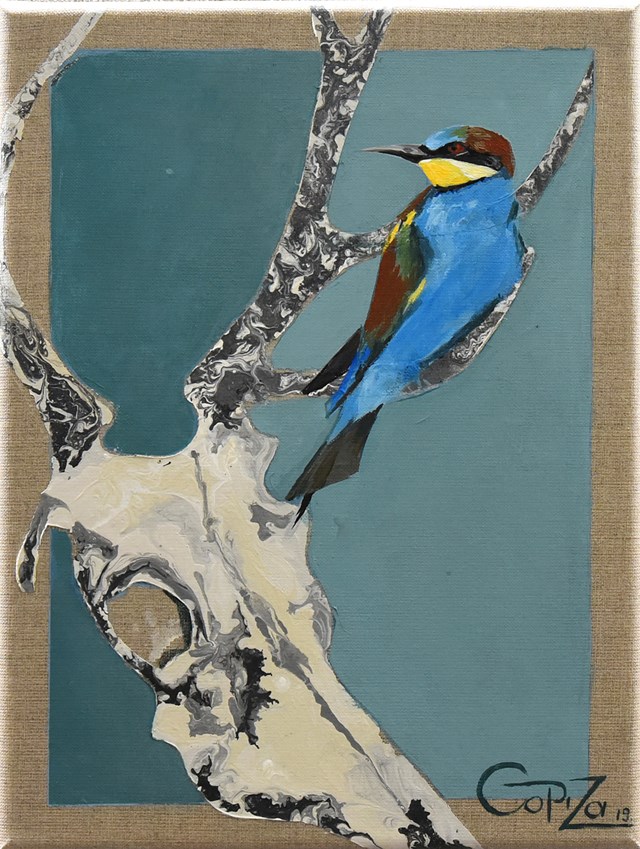 Obraz do salonu artysty Izabela Dąbrowska pod tytułem Jest taki ptak: Żółna