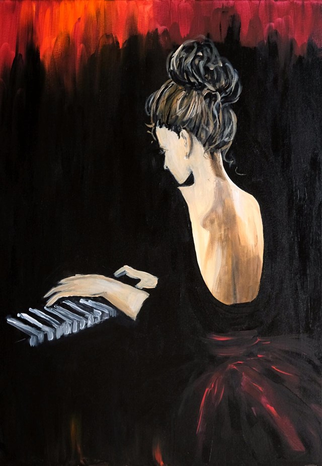 Obraz do salonu artysty Barbara M.Malinowska pod tytułem muzyka