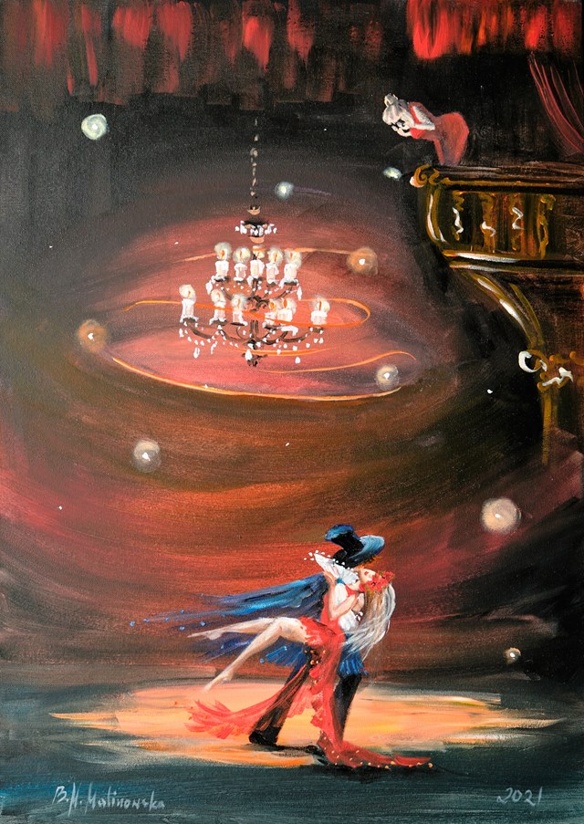 Obraz do salonu artysty Barbara M.Malinowska pod tytułem "Życie to nie teatr"