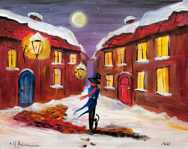 Obraz do salonu artysty Barbara M.Malinowska pod tytułem "Zimowy spacer"