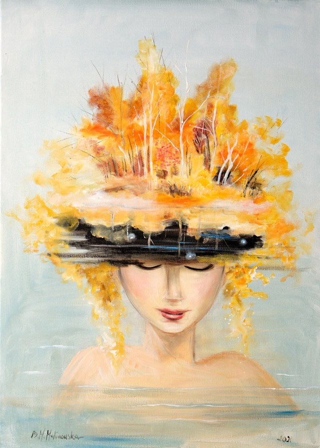 Obraz do salonu artysty Barbara M.Malinowska pod tytułem "Z głębi"