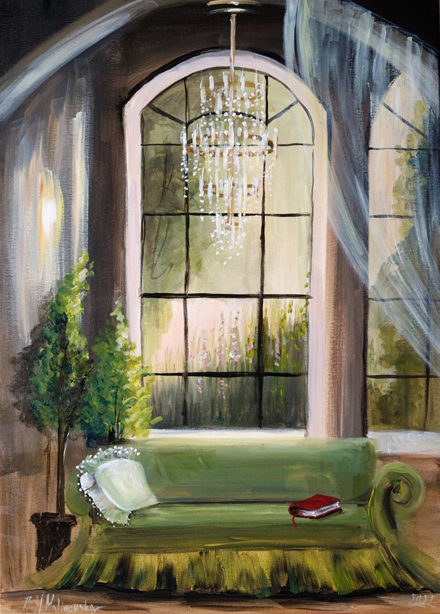 Living room painting by Barbara M.Malinowska titled "Idylla"