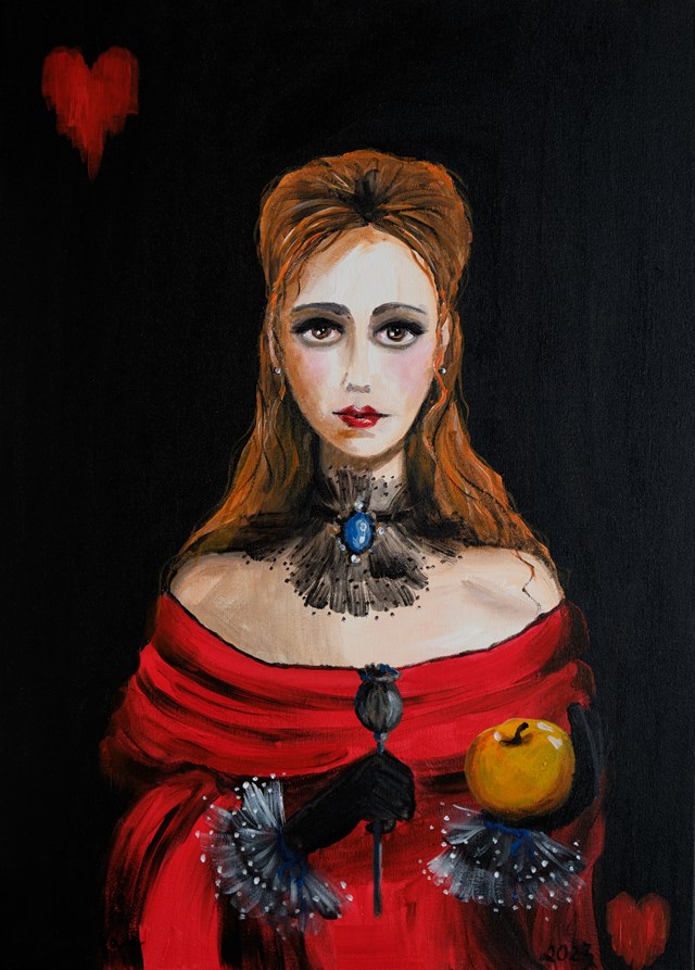 Obraz do salonu artysty Barbara M.Malinowska pod tytułem "Dama Kier"