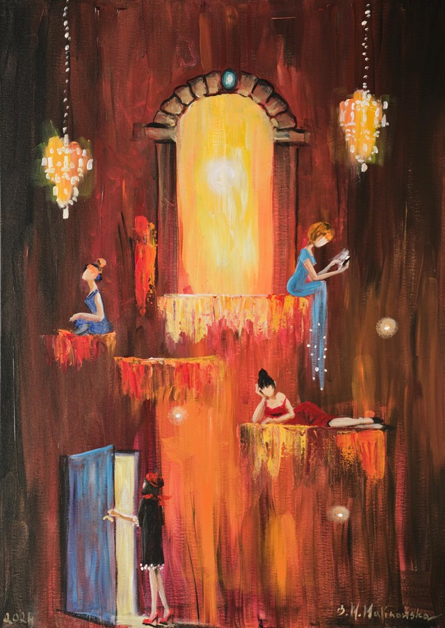 Living room painting by Barbara M.Malinowska titled Stopnie
