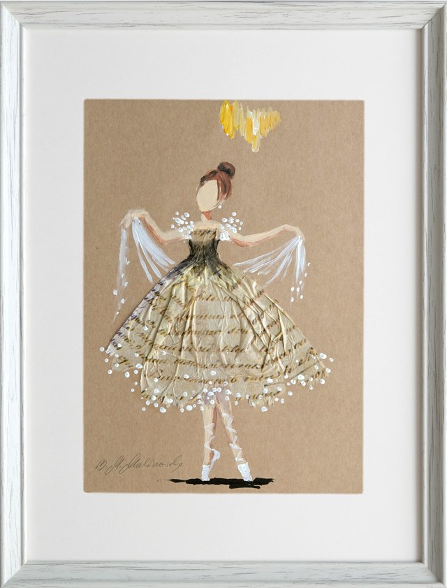 Grafika do salonu artysty Barbara M.Malinowska pod tytułem szkoła tańca