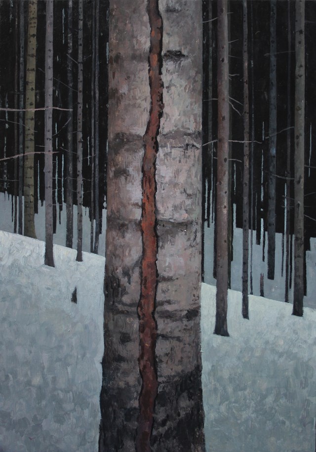 Obraz do salonu artysty Maria Danielak pod tytułem Drzewo z blizną