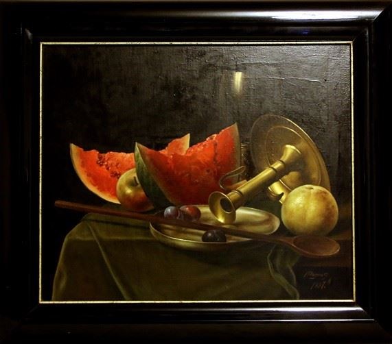 Living room painting by Bogdan Magnuski titled Watermelons