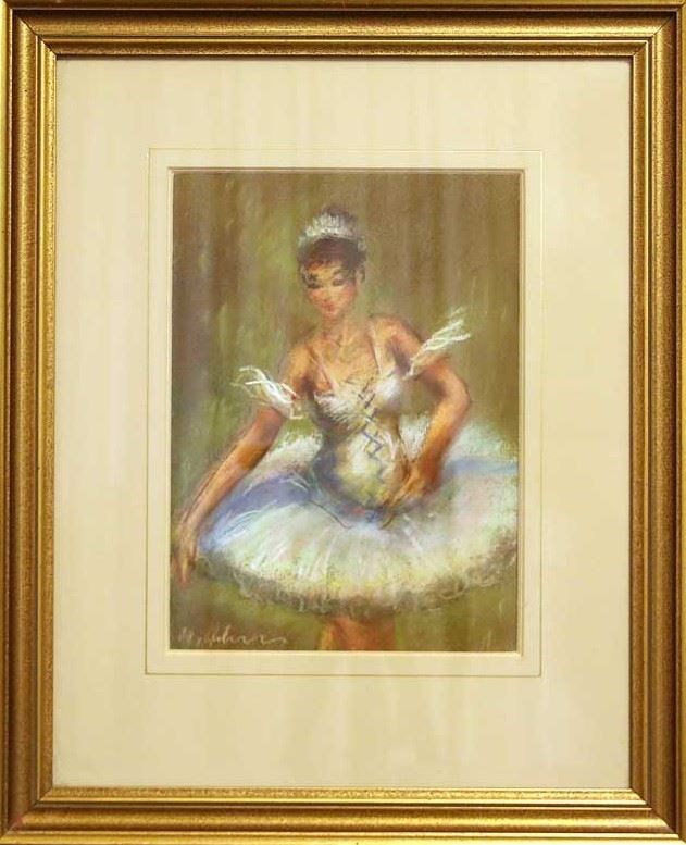 Living room painting by Marian Adamczyk titled Dancer II