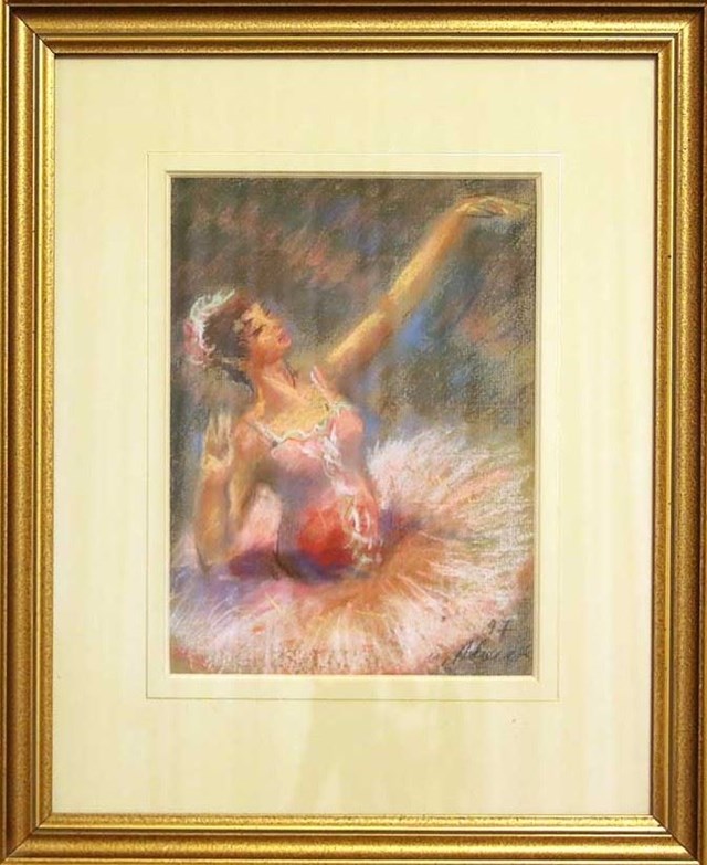 Living room painting by Marian Adamczyk titled Dancer III