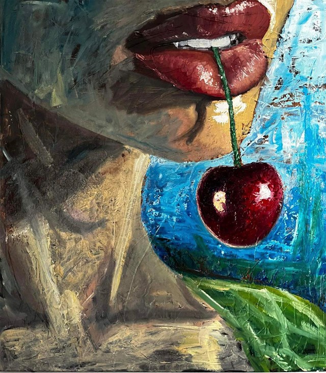 Obraz do salonu artysty Przemysław Długołęcki pod tytułem Cherry Cherry Lady