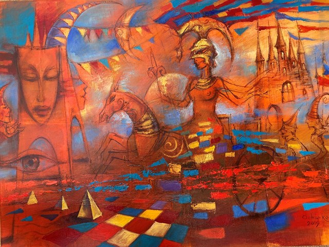 Obraz do salonu artysty Eugeniusz Ochonko pod tytułem Suenos de la Historia