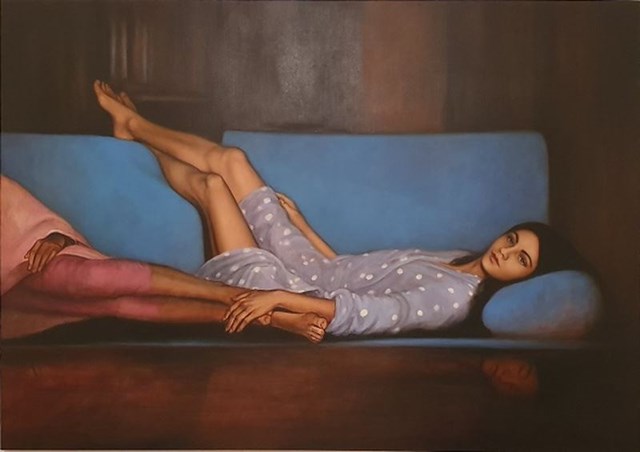 Living room painting by Iwona Wojewoda-Jedynak titled Without title