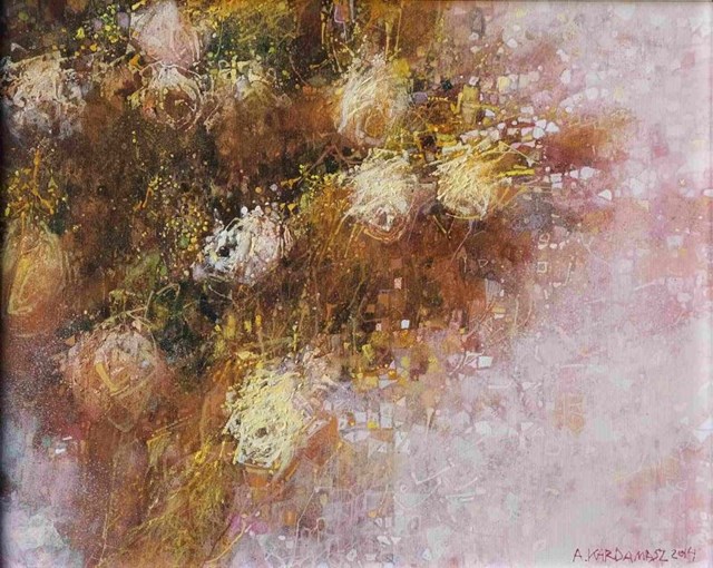 Living room painting by Artur Kardamasz titled Tea Roses
