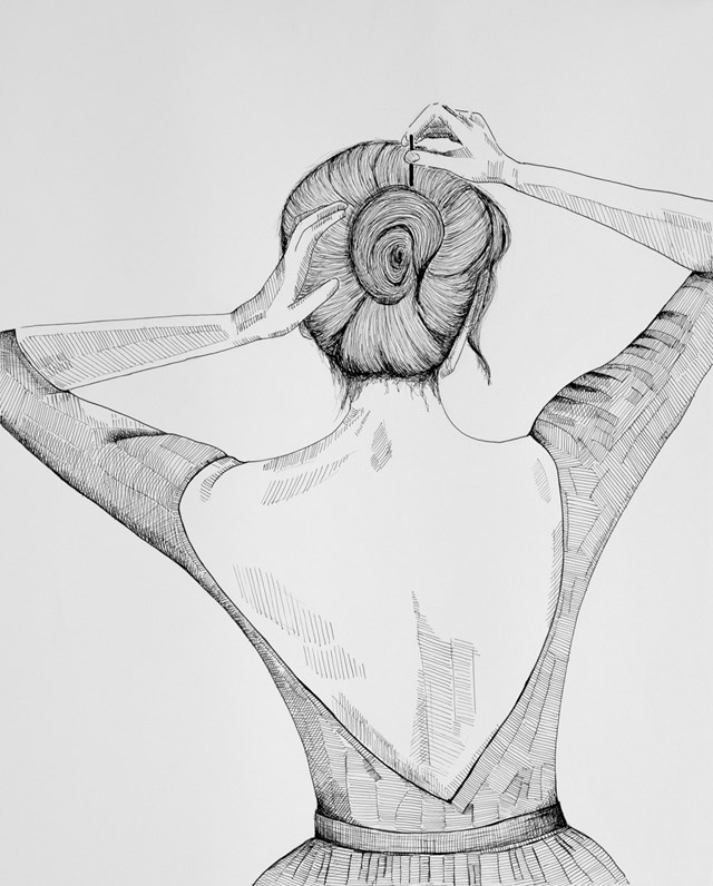 Grafika do salonu artysty Magdalena Szata pod tytułem Baletnica