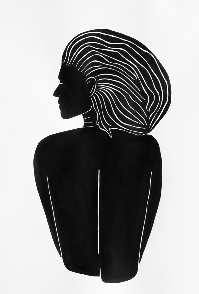 Grafika do salonu artysty Magdalena Szata pod tytułem Lady Black