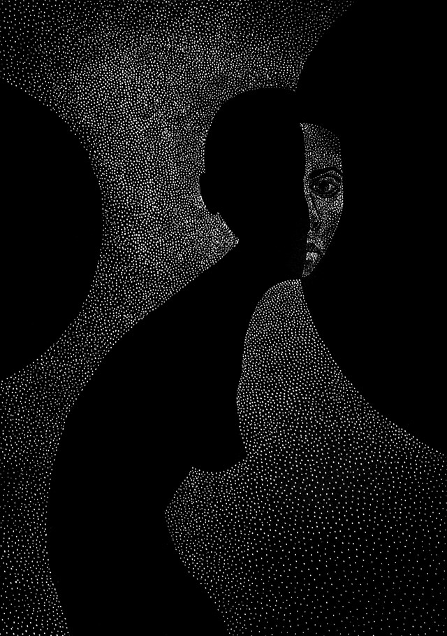 Grafika do salonu artysty Magdalena Szata pod tytułem Femininity IV | Linoryt | Edycja limitowana