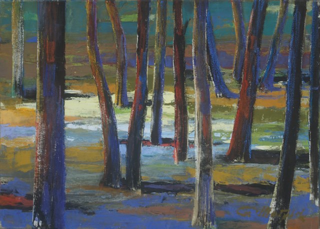 Living room painting by Zbigniew Matysek titled In the forest