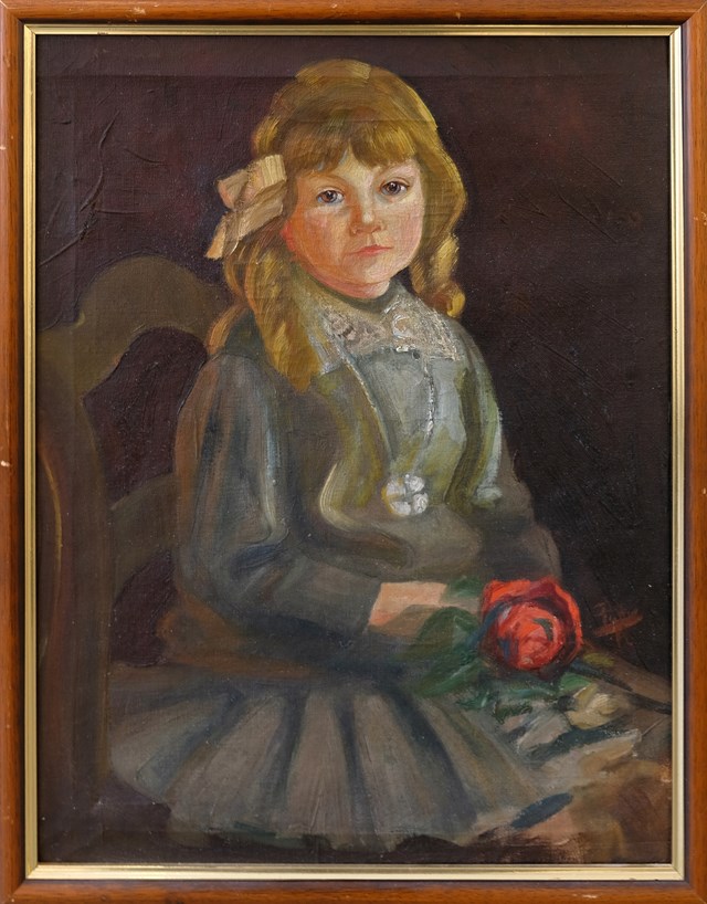 Obraz do salonu artysty Artysta Nierozpoznany pod tytułem Portret dziewczynki