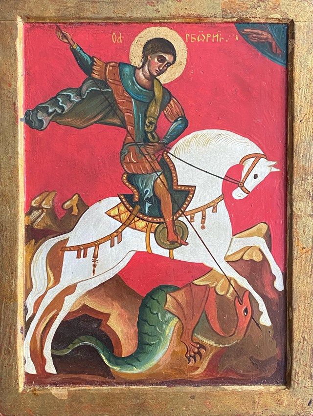 Living room painting by Artysta Nierozpoznany titled Saint George 