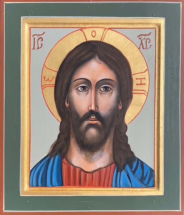 Living room painting by Artysta Nierozpoznany titled Jesus Christ Icon