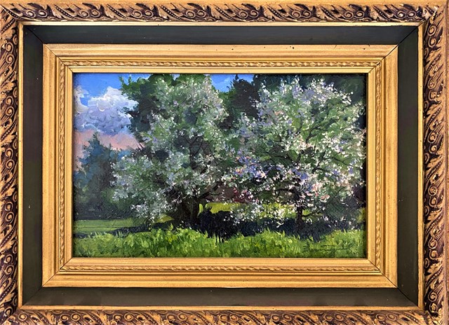 Obraz do salonu artysty Artysta Nierozpoznany pod tytułem Kwitnące drzewa