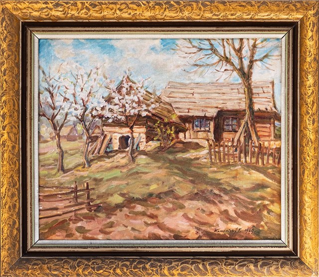 Obraz do salonu artysty Artysta Nierozpoznany pod tytułem Wiosna w zagrodzie