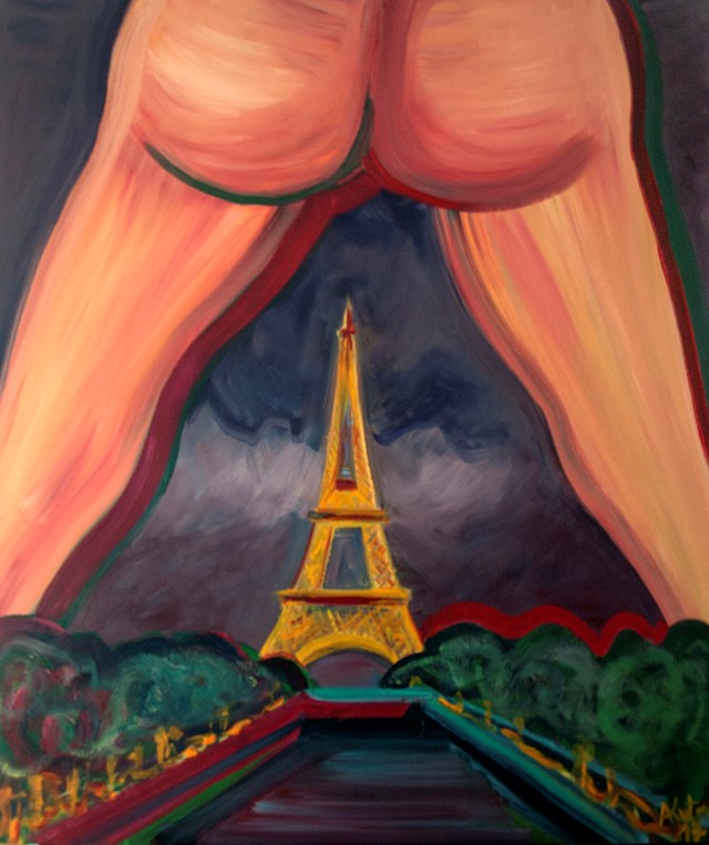 Obraz do salonu artysty Agnieszka Alpin pod tytułem 'Selfie w Paryżu'