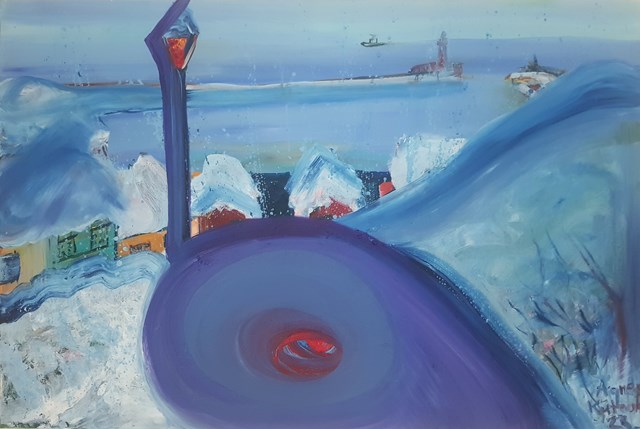 Obraz do salonu artysty Agnieszka Alpin pod tytułem 'Wirująca zima'
