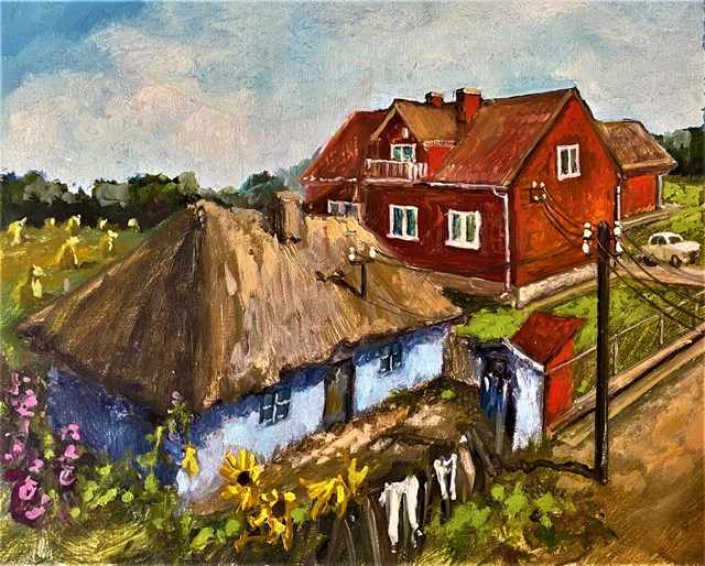Obraz do salonu artysty Stanisław Jerzy Suder pod tytułem Domek na wsi 