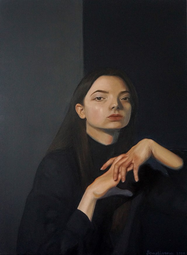Living room painting by Iryna Sevastianova titled Portrait