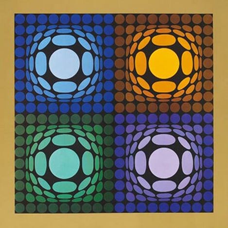Living room Photography by Victor Vasarely titled VEGA-BI-ARCT