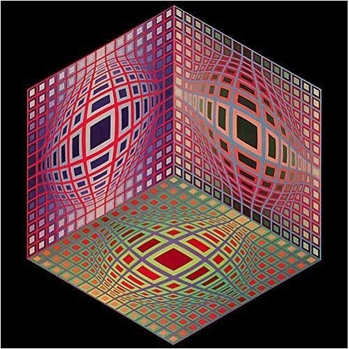 Living room print by Victor Vasarely titled TEST-2