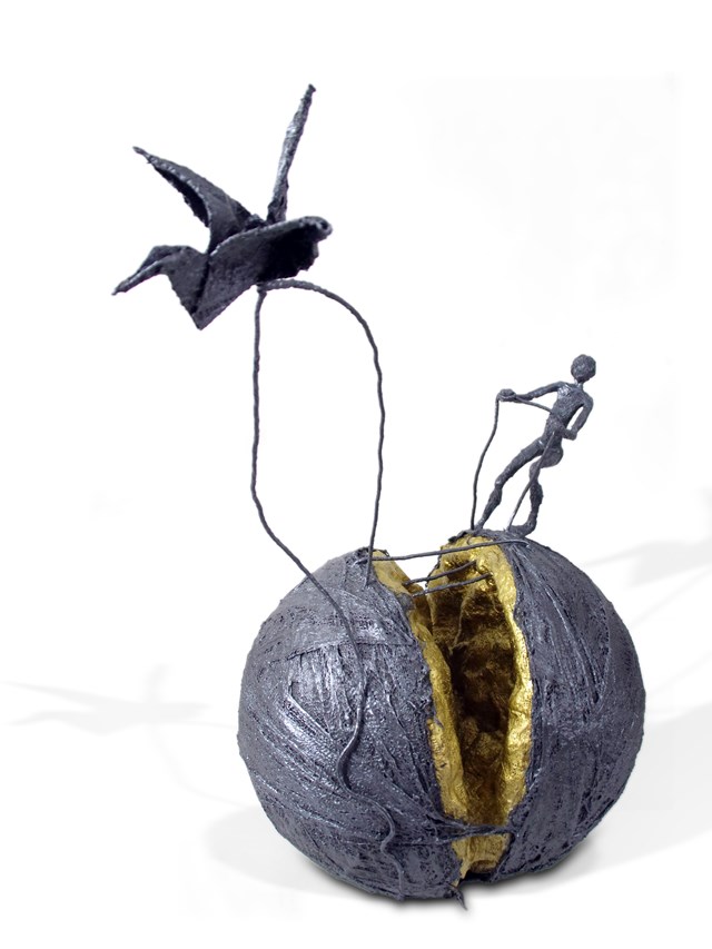 Rzeźba do salonu artysty Anna Perek-Sobierajska pod tytułem DUALIZM MIŁOŚCI