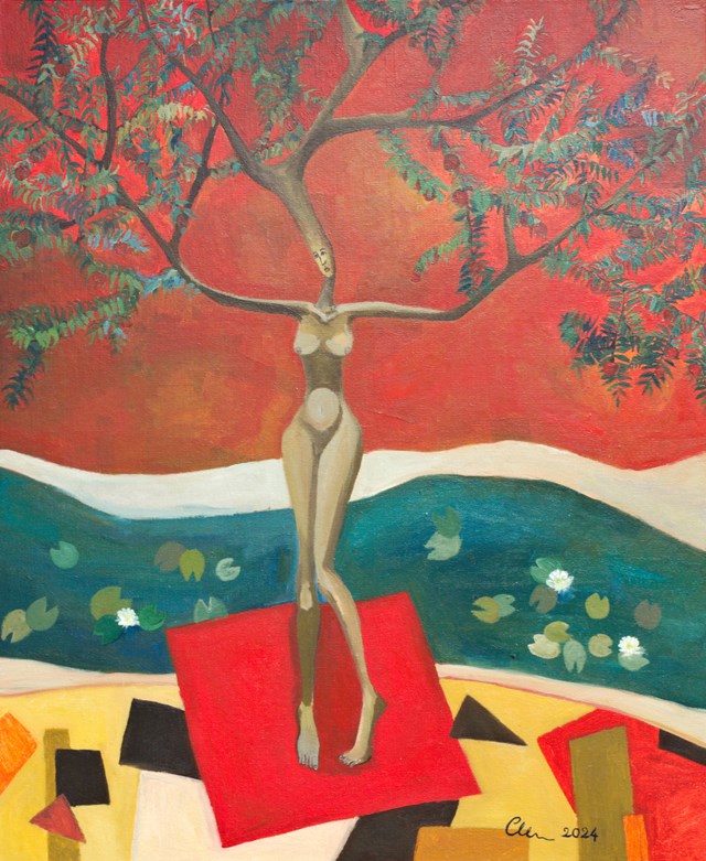 Living room painting by Aleksandra Woźniak titled Eve
