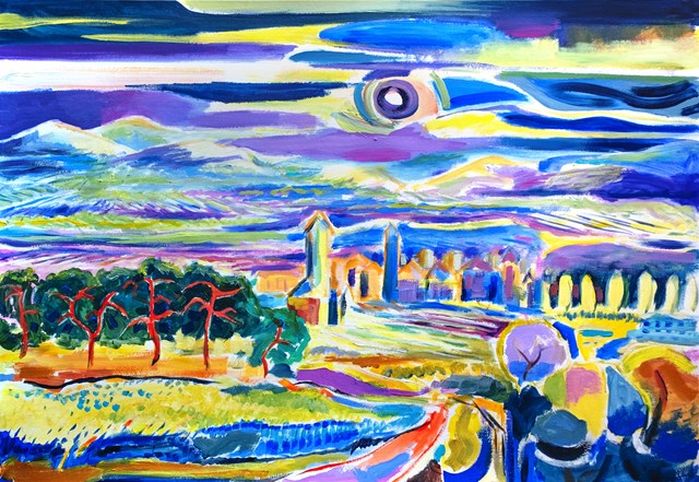 Obraz do salonu artysty Maciej Cieśla pod tytułem San Gimignano