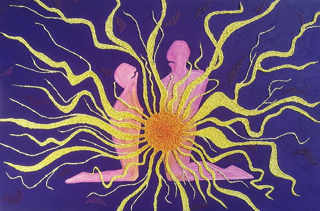 Obraz do salonu artysty Róża Bartnicka pod tytułem Słońce zwaliło nas z nóg