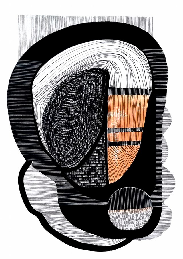 Obraz do salonu artysty Iwona Lenik pod tytułem Paper head 1