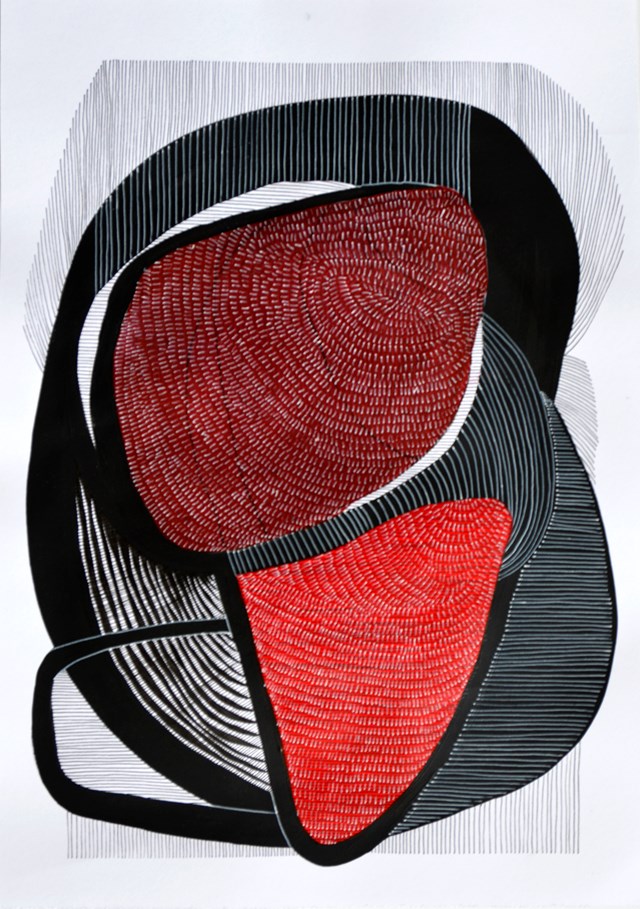 Obraz do salonu artysty Iwona Lenik pod tytułem Paper head 2