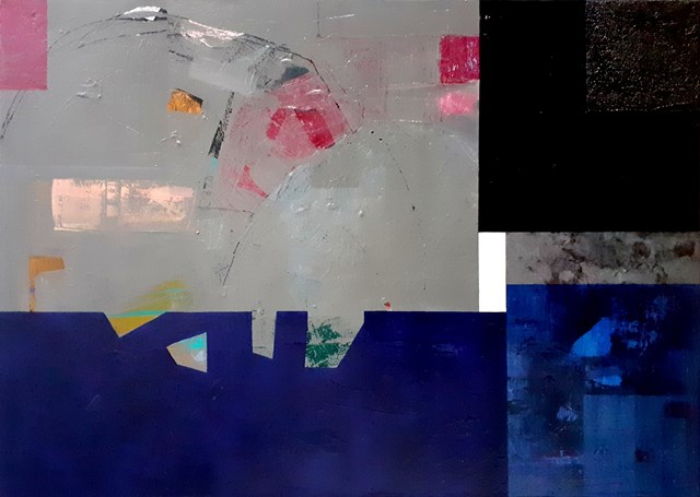 Obraz do salonu artysty Iwona Lenik pod tytułem  Composition with a white rectangle