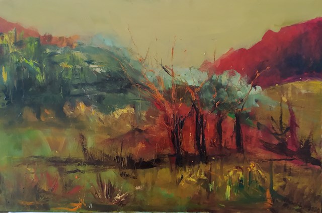 Obraz do salonu artysty Michalina Drewniak-Mosurek pod tytułem jesień