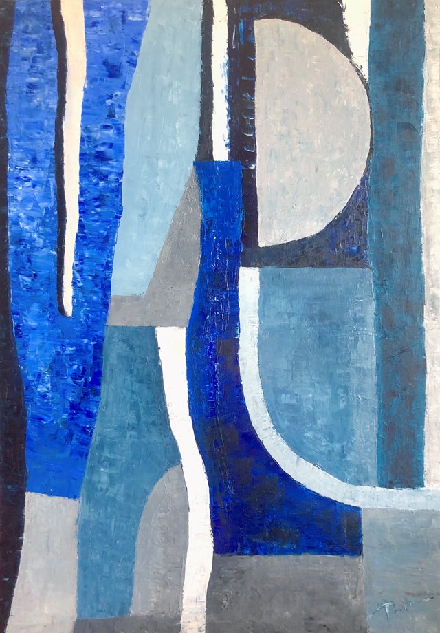Obraz do salonu artysty Paulina Anna Leszczyńska pod tytułem "Niebieska noc"