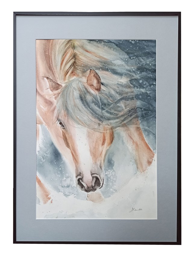 Obraz do salonu artysty Marta Ciućka pod tytułem Zimowy koń