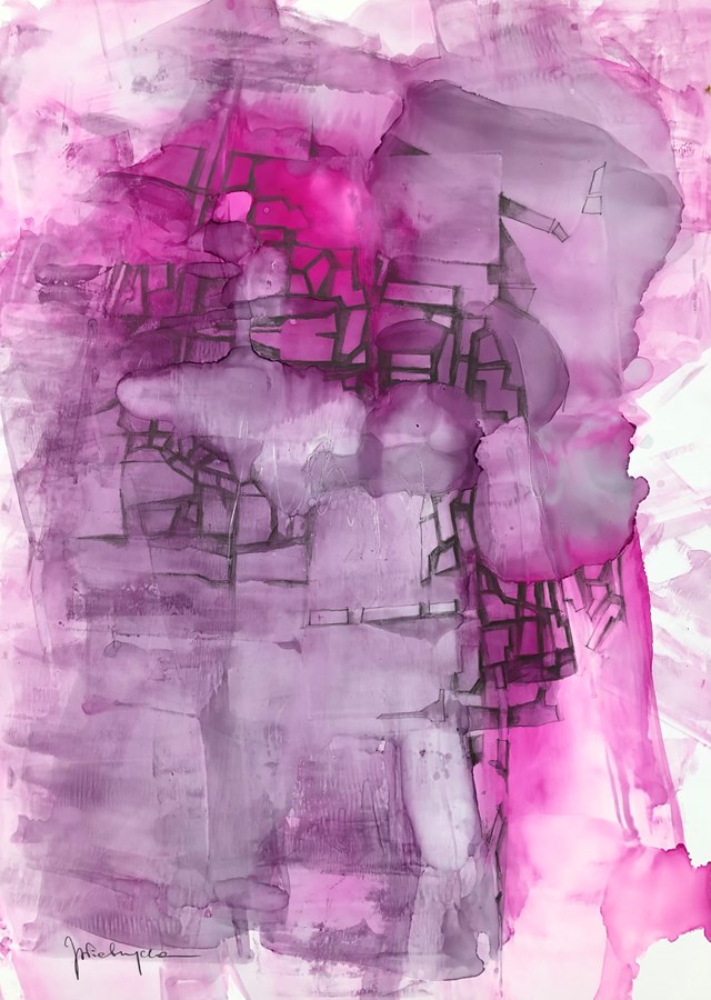 Obraz do salonu artysty Joanna Wietrzycka pod tytułem Pink in the future 1/3
