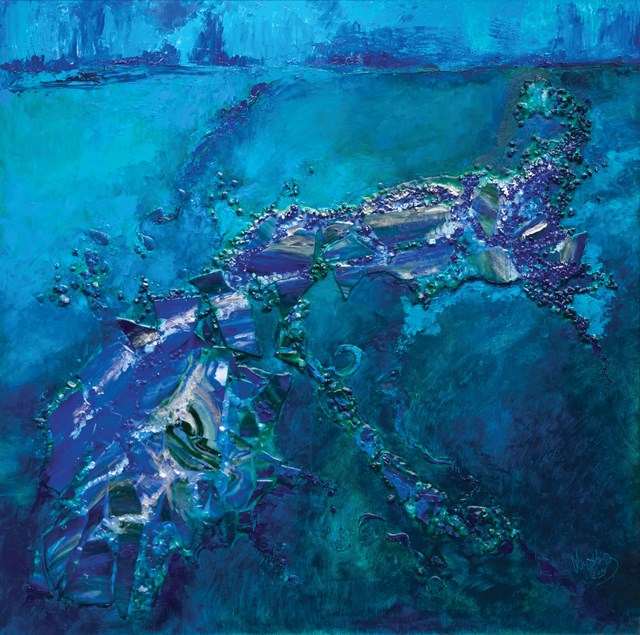 Obraz do salonu artysty Katarzyna Lipska-Ziębińska pod tytułem Rzeka bytu - głębia istnienia