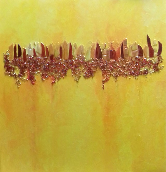 Obraz do salonu artysty Katarzyna Lipska-Ziębińska pod tytułem "Ogień pustyni namiętność duszy 2"