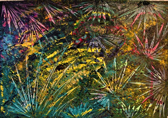 Obraz do salonu artysty Wiktor Kowalski pod tytułem Deszcz tropikalny