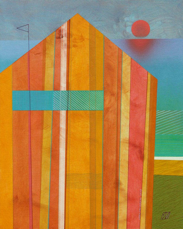 Obraz do salonu artysty Serge Vasilendiuc pod tytułem Namiotowy Dom Wschodu Słońca
