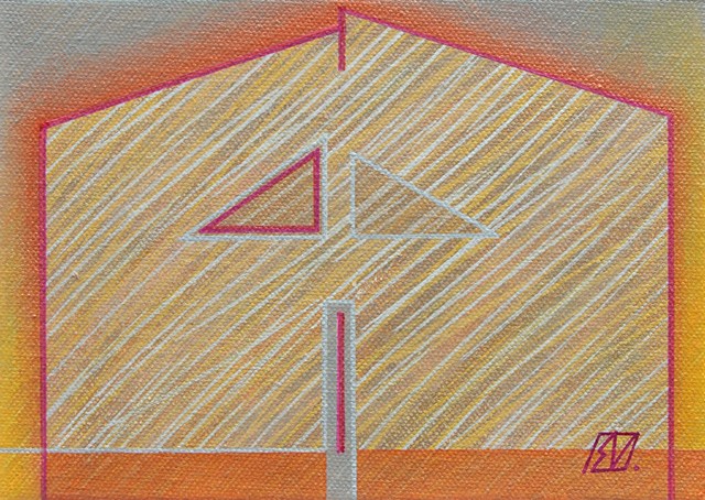 Living room painting by Serge Vasilendiuc titled Quantum townhouse