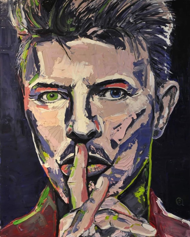 Living room painting by Grzesiek Kubiak titled  David Bowie