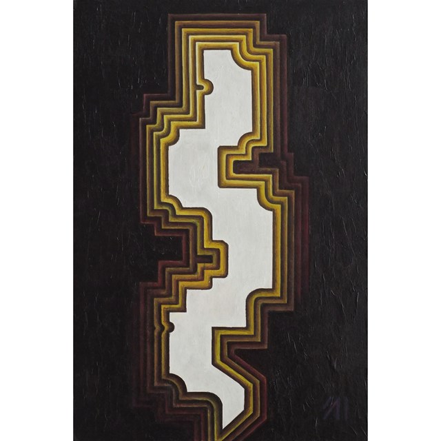 Living room painting by Michał Śledziński titled Bez tytułu